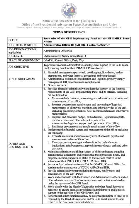 Notice of Vacancy – PeaceGovPH.